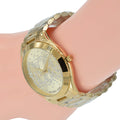 Michael Kors Slim Runway Gold Dial Gold Steel Strap Watch for Women - MK3590