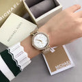 Michael Kors Darci White Dial Gold Steel Strap Watch for Women - MK3727