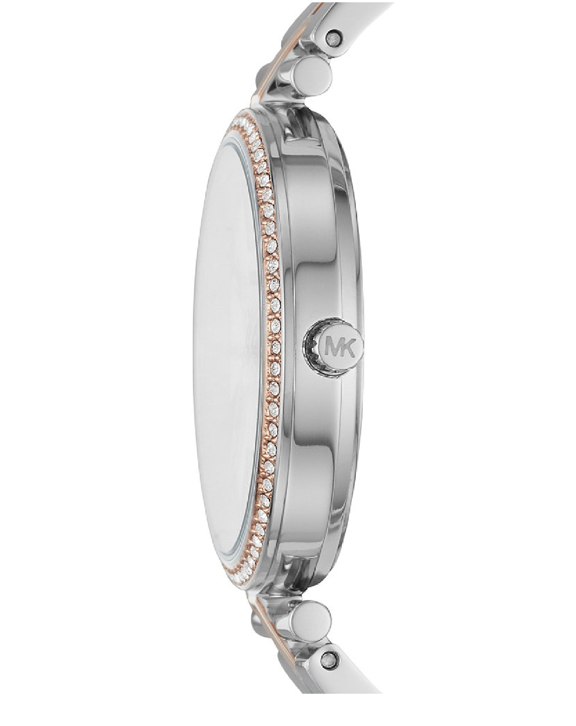 Michael Kors Darci Rose Gold Dial Two Tone Steel Strap Watch for Women - MK3726