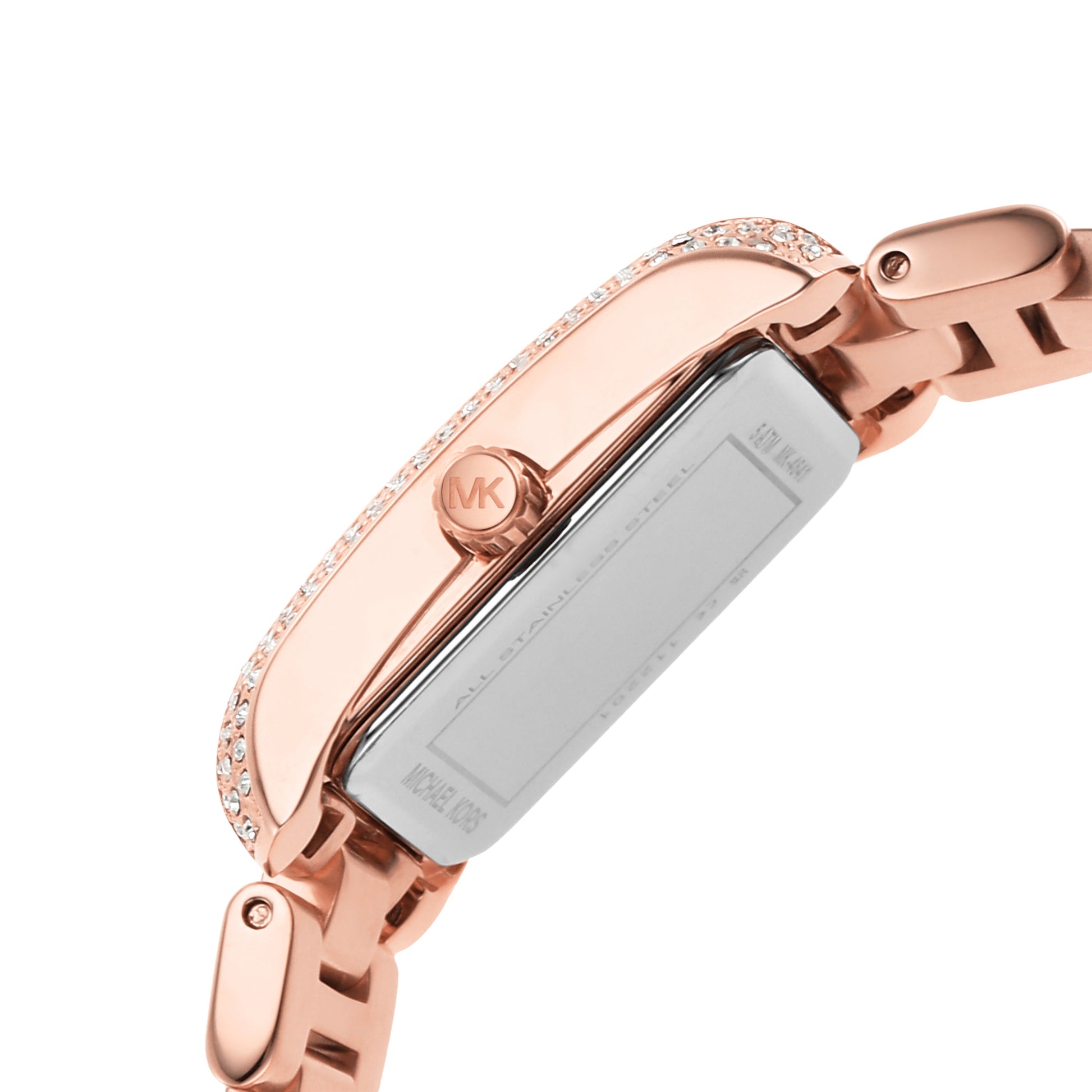 Michael Kors Emery Three-Hand Crystals Silver Dial Rose Gold Steel Strap Watch for Women - MK4641