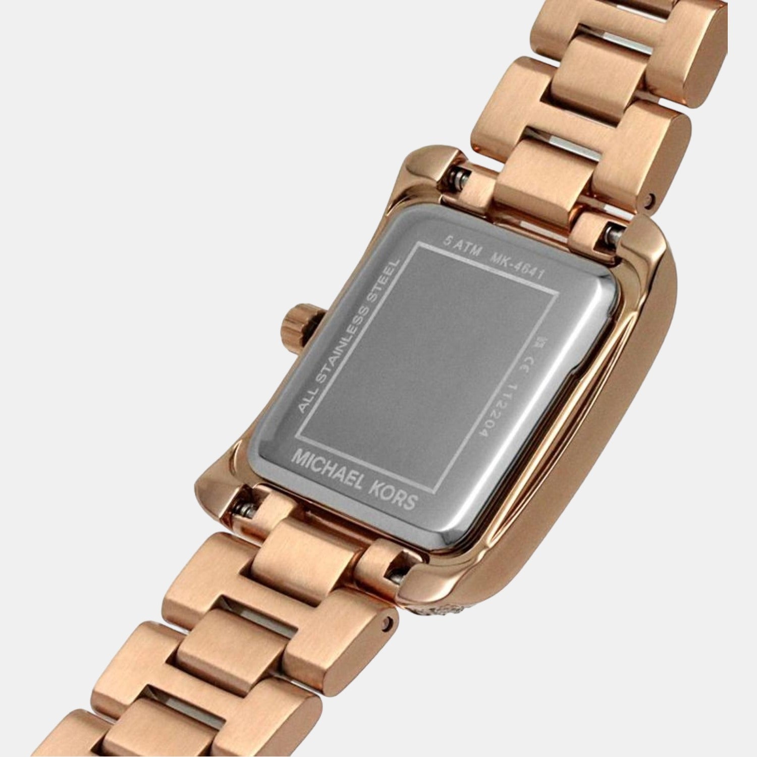 Michael Kors Emery Three-Hand Crystals Silver Dial Rose Gold Steel Strap Watch for Women - MK4641