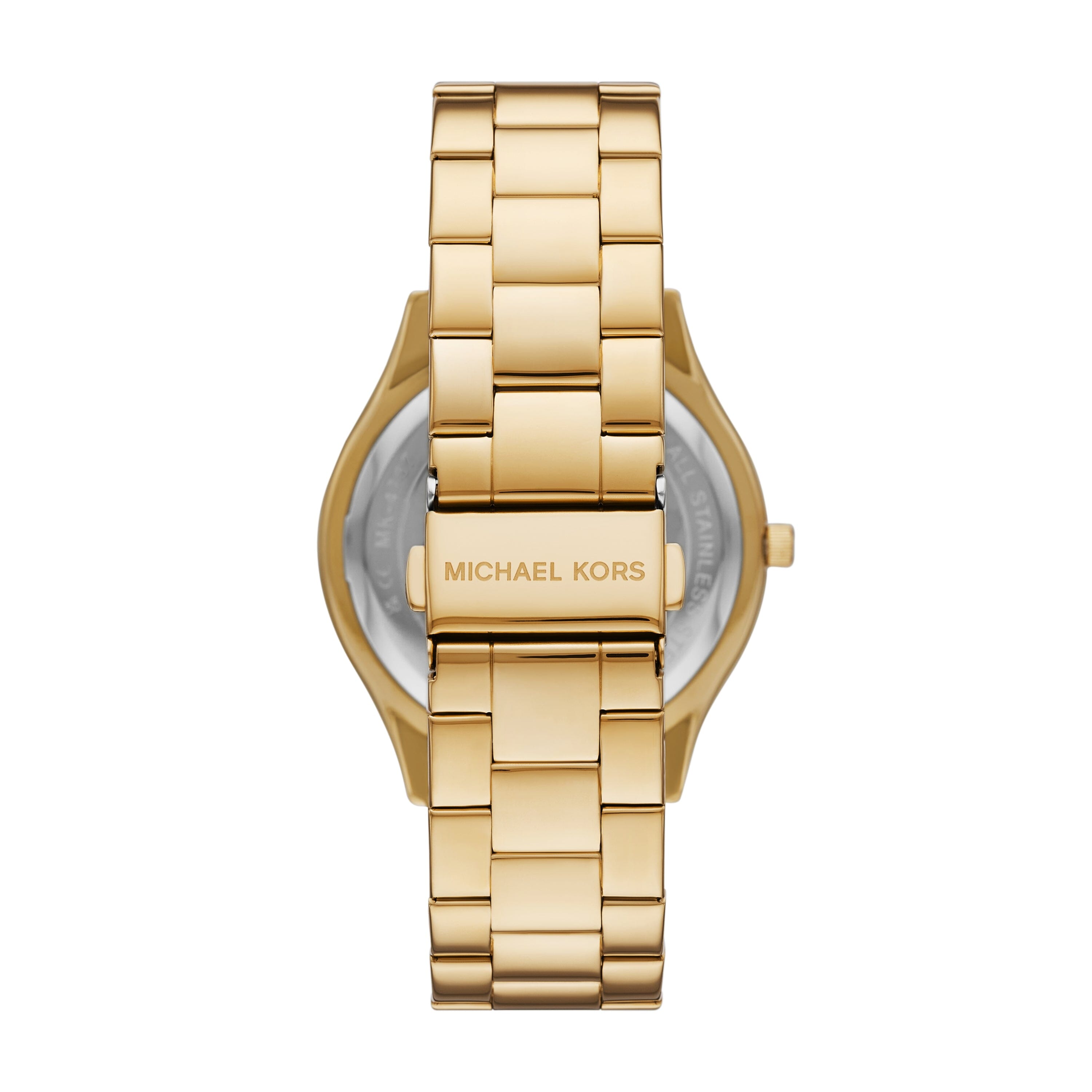 Michael Kors Runway Gold Dial Gold Steel Strap Watch For Women - MK4732