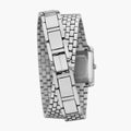 Michael Kors Emery Pave Double Wrap White Dial Silver Steel Strap Watch for Women - MK4834