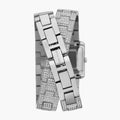 Michael Kors Emery Pave Double Wrap Crystals White Dial Silver Steel Strap Watch for Women - MK4836