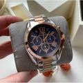 Michael Kors Bradshaw Blue Dial Two Tone Steel Strap Watch for Women - MK5606