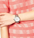Michael Kors Skylar Silver Dial Silver Steel Strap Watch for Women - MK5866