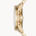 Michael Kors Wren Purple Dial Gold Steel Strap Watch for Women - MK6290