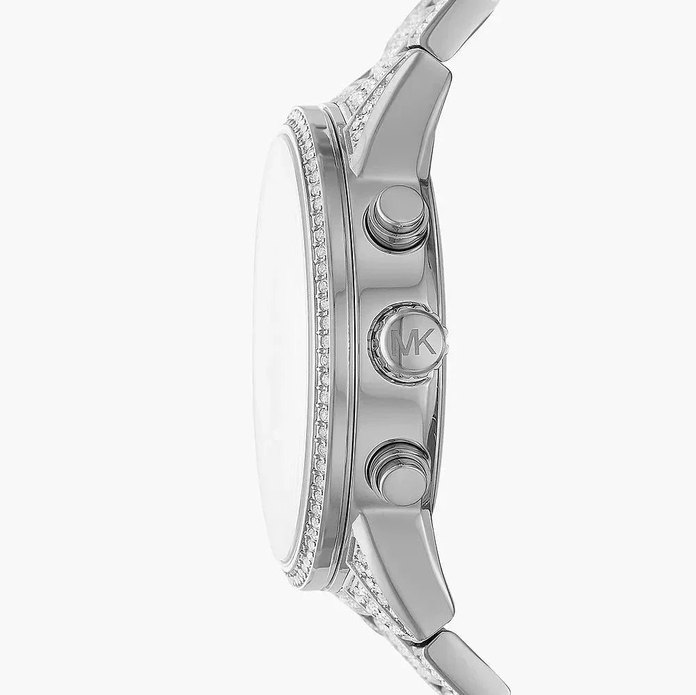 Michael Kors Ritz Chronograph Crystals Silver Dial Silver Steel Strap Watch for Women - MK6746