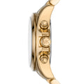 Michael Kors Bradshaw Chronograph Green Dial Gold Steel Strap Watch For Women - MK7257