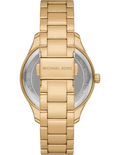 Michael Kors Layton Chronograph Brown Dial Gold Steel Strap Watch For Women - MK7296