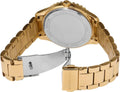 Michael Kors Layton Chronograph Brown Dial Gold Steel Strap Watch For Women - MK7296