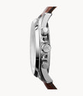 Michael Kors Gage Chronograph Blue Dial Brown Leather Strap Watch For Men - MK8362
