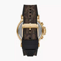 Michael Kors Dylan Chronograph Black Dial Brown Rubber Strap Watch For Men - MK8904