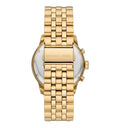 Michael Kors Cunningham Chronograph Gold Dial Gold Steel Strap Watch For Men - MK8963