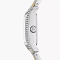 Michael Kors Three-Hand White Dial Two Tone Steel Strap Watch for Women - MKO1035
