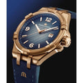 Maurice Lacroix Aikon Limited Edition Blue Dial Blue Leather Strap Watch For Men - AI6008-BRZ01-420-1