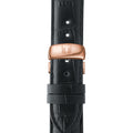 Tissot T Classic Le Locle Automatic Black Dial Black Leather Strap Watch For Men - T41.5.423.53