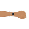 Daniel Wellington Iconic Link Black Dial Silver Steel Strap Watch For Women - DW00100208