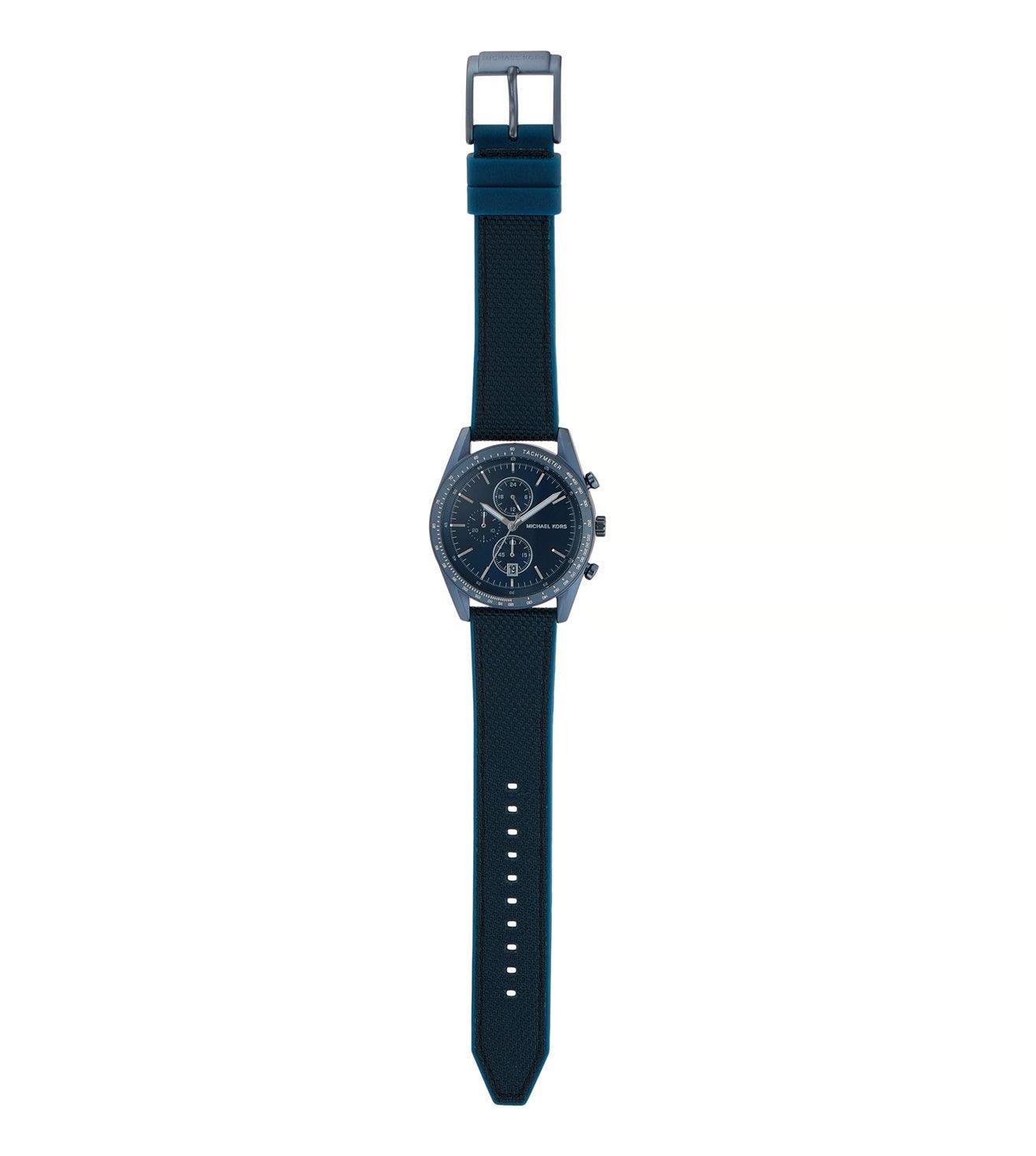 Michael Kors Accelerator Chronograph Blue Dial Blue Nylon Strap Watch for Men - MK9142