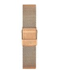 Daniel Wellington Classic Petite Melrose Black Dial Rose Gold Mesh Bracelet Watch For Women - DW00100217