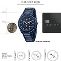 Maserati Stile Chronograph Blue Dial Blue Steel Strap Watch For Men - R8873642008