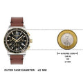 Salvatore Ferragamo 1927 Chrono Analog Black Dial Brown Leather Strap Watch for Men - SFKZ00323