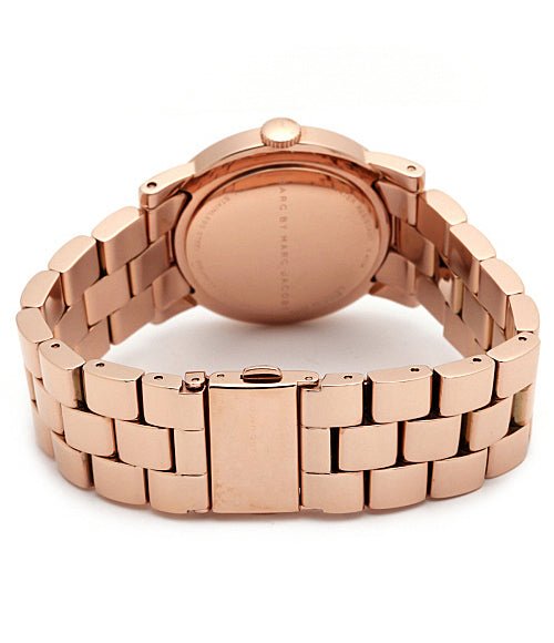 Marc Jacobs Amy White Dial Rose Gold Steel Strap Watch for Women - MBM3077