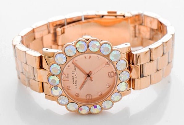 Marc Jacobs Amy Rose Gold Dial Rose Gold Steel Strap Watch for Women - MBM3223
