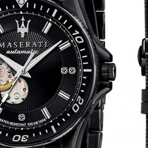 Maserati SFIDA Automatic Black Special Edition 44mm Watch For Men - R8823140005