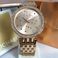 Michael Kors Darci Rose Gold Dial Two Tone Steel Strap Watch for Women - MK3726