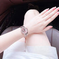 Michael Kors Camille Three Hand Rose Gold Dial Rose Gold Steel Strap Watch For Women - MK7197