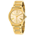 Michael Kors Hartman Quartz Gold Dial Gold Steel Strap Watch For Women - MK3490