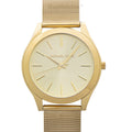 Michael Kors Slim Runway Champagne Dial Gold Mesh Bracelet Watch for Women - MK3282