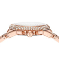 Michael Kors Camille Chronograph White Dial Rose Gold Steel Strap Watch For Women - MK6995