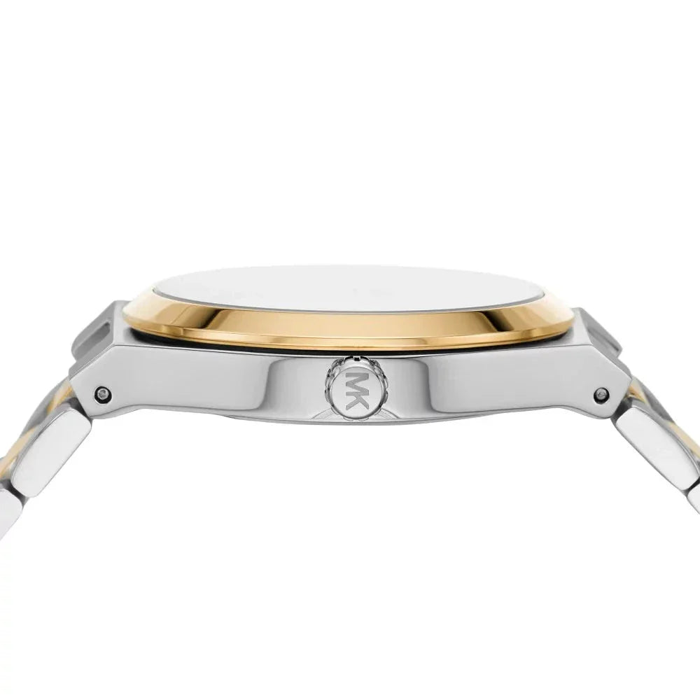 Michael Kors Lennox Three-Hand White Dial Two Tone Steel Strap Watch for Women - MK7464