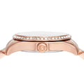 Michael Kors Lexington Three Hand Mother of Pearl Pink Dial Rose Gold Steel Strap Watch For Women - MK7444