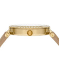 Michael Kors Parker Three-Hand Gold Dial Brown Leather Strap Watch For Women - MK4725