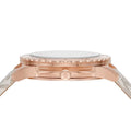 Michael Kors Runway Quartz Rose Gold Dial White Leather Strap Watch For Women - MK6980