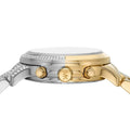 Michael Kors Runway Chronograph Gold Dial Two Tone Steel Strap Watch For Women - MK7329
