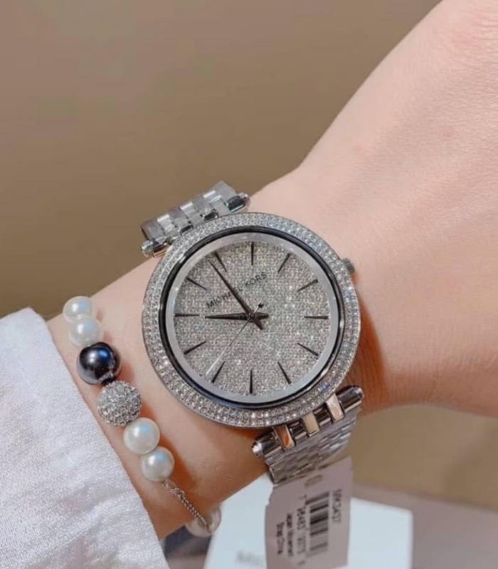 Michael Kors Darci Silver Dial Silver Steel Strap Watch for Women - MK3437