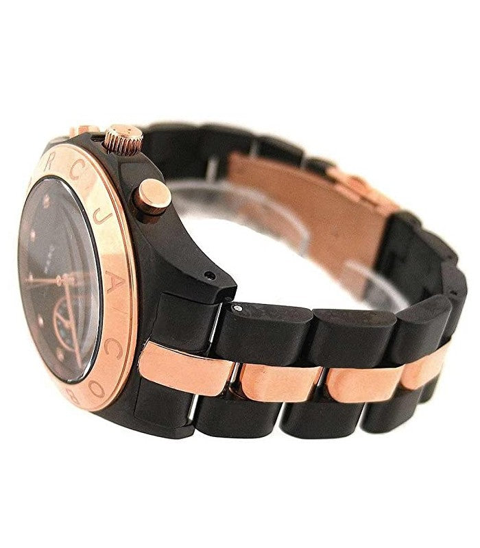 Marc Jacobs Blade Chronograph Grey Dial Two Tone Steel Strap Watch for Women - MBM3180