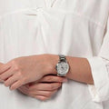 Coach Delancey White Dial Silver Steel Strap Watch for Women - 14502495