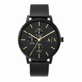 Armani Exchange Cayde Chronograph Black Dial Black Mesh Strap Watch For Men - AX2716