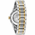 Bulova BVA Skeleton Silver Dial Two Tone Steel Strap Watch for Men - 98A230