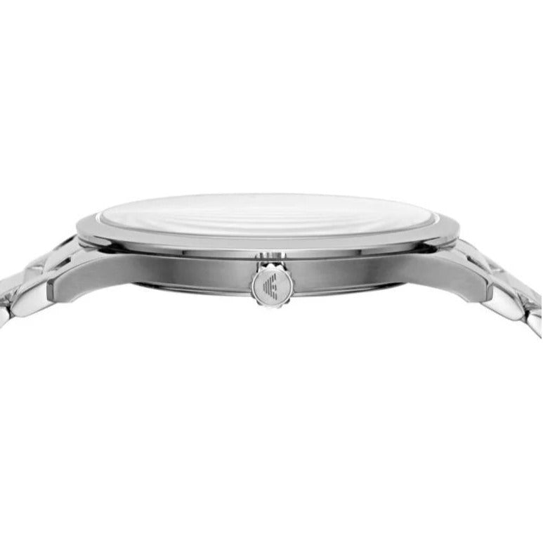 Emporio Armani Giovanni Quartz Blue Dial Silver Steel Strap Watch For Men - AR11227