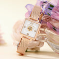 Coach Cass White Dial Rose Gold Mesh Bracelet Watch for Women - 14503698
