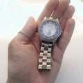 Marc Jacobs Henry Transparent Silver Dial Silver Steel Strap Watch for Women - MBM3337