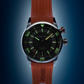 Maurice Lacroix Pontos S Diver Black Dial Orange Rubber Strap Watch For Men - PT6248-SS00L-330-J
