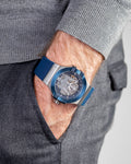Maserati Potenza 42mm Blue Dial Automatic Silicone Strap Watch For Men - R8821108028