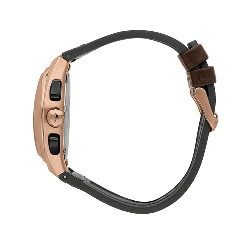 Maserati Triconic Chronograph Grey Dial Brown Leather Strap Watch For Men - R8871639003